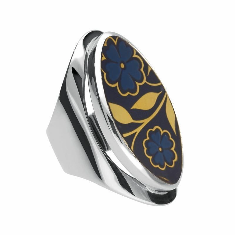 Sterling Silver Royal Crown Derby Sudbury Marquise Ring d