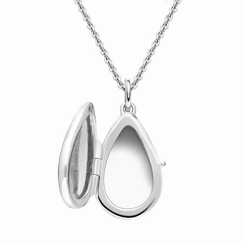 Sterling Silver Small Pear Shape Keepsake Locket