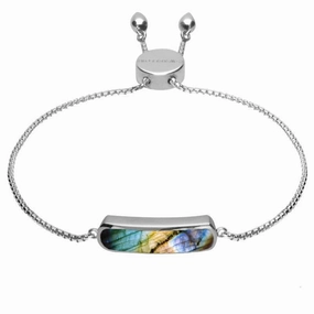 Sterling Silver Spectrolite Lineaire Petite Bracelet