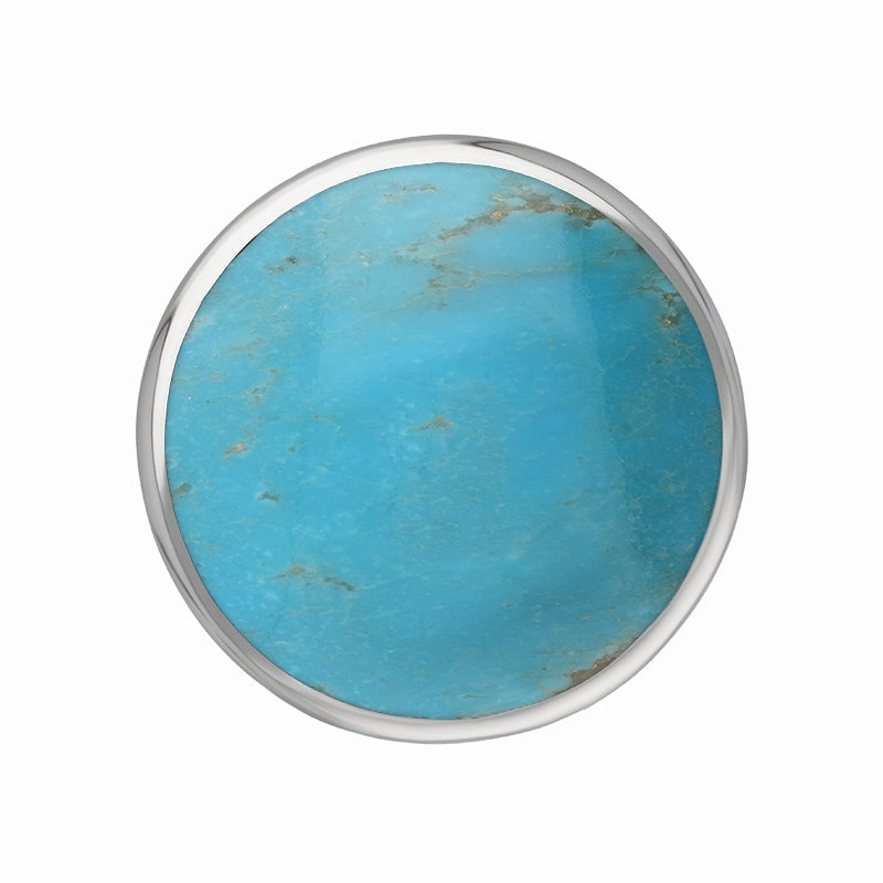 Sterling Silver Turquoise Queen's Jubilee Hallmark Small Round Ring D