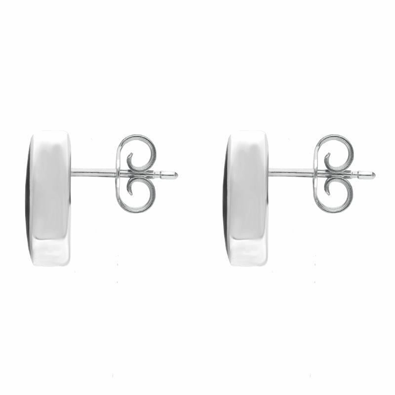 Sterling Silver Whitby Jet Small Teardrop Stud Earrings