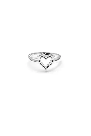 Stolen Girlfriends Club Ring - Jagged Heart Mini Ring