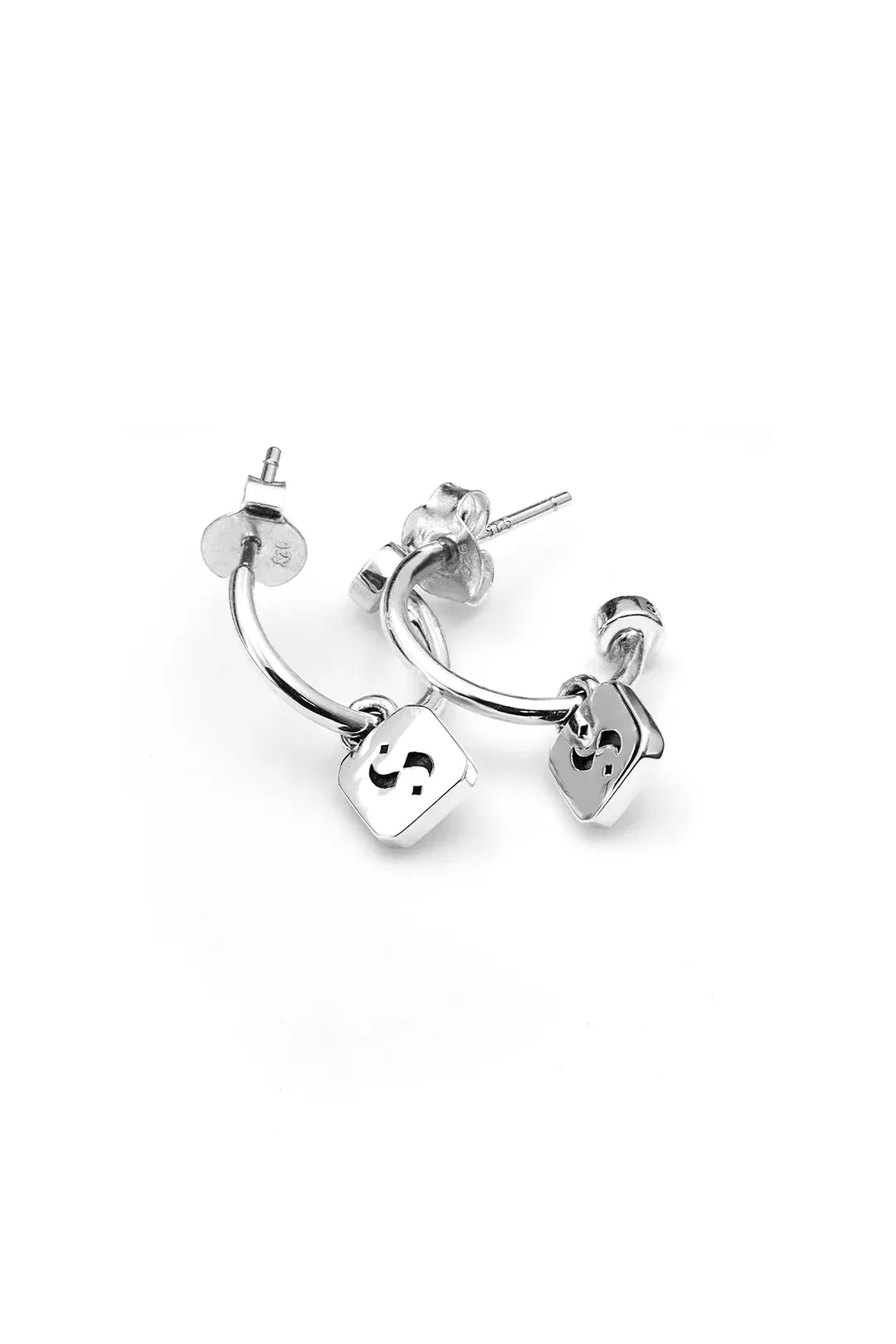 Stolen Girlfriends Club - S Logo Tag Anchor Earrings