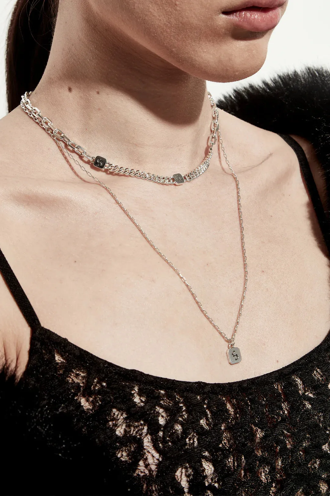 Stolen Girlfriends Club - S Logo Tag Necklace