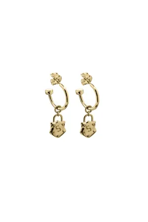 Stolen girlfriends Club - Shield Anchor Earrings Gold Plated