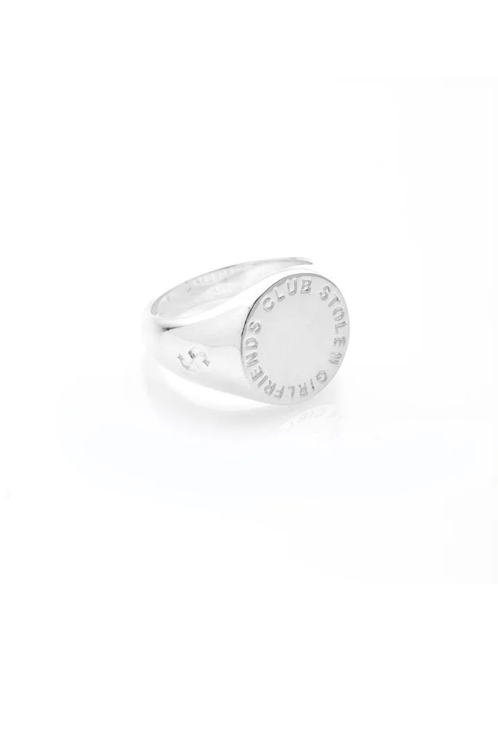 Stolen Girlfriends Club - Text Logo Sovereign Ring