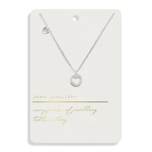 Style Stories Pave Edge Heart Silver Plated Necklace 7718