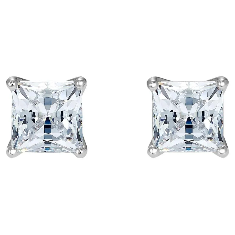 Swarovski Attract White Rhodium Plated Stud Earrings