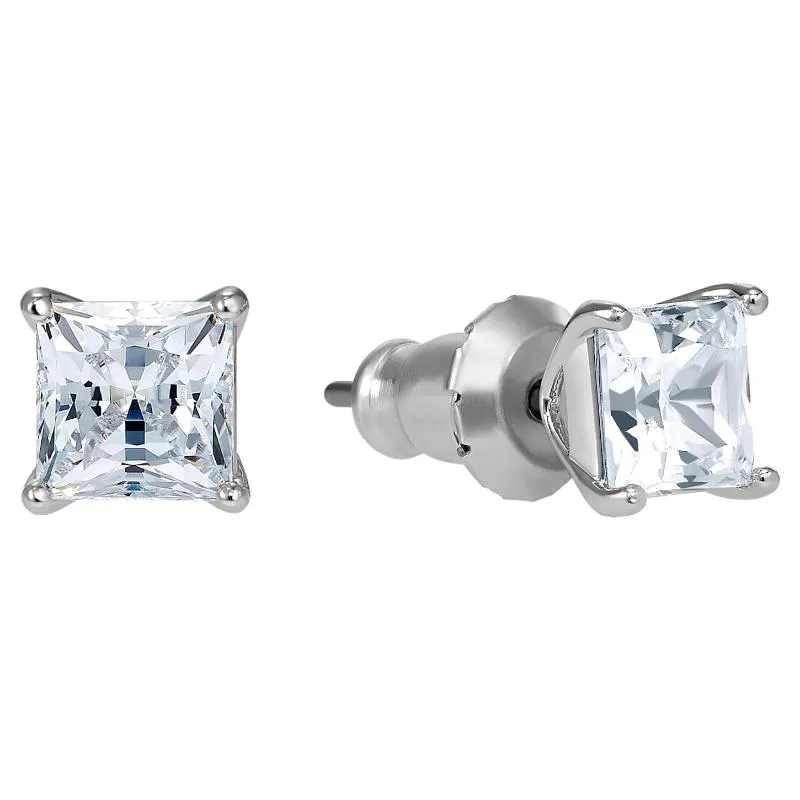 Swarovski Attract White Rhodium Plated Stud Earrings