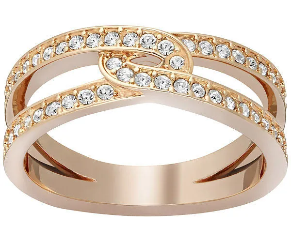 Swarovski Creativity Rose Gold Plated Crystal Ring - Size 58