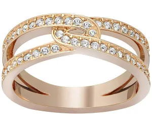 Swarovski Creativity Rose Gold Plated Crystal Ring - Size 58