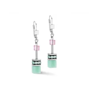 Swarovski Crystal Green Pink Earrings 4023/20-0504