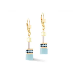 Swarovski Crystal Turquoise Yellow Earrings 2838/20-0601