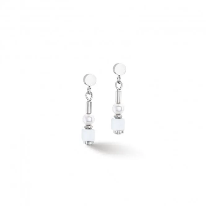 Swarovski Crystal White Silver Ear Studs 4356/21-1417