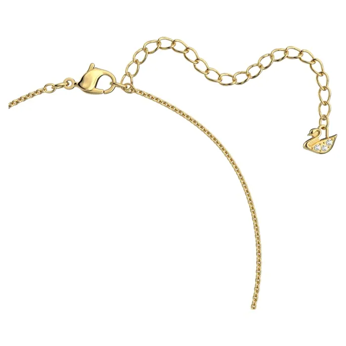 Swarovski Lovely Gold Tone Plated White Crystal Heart Necklace