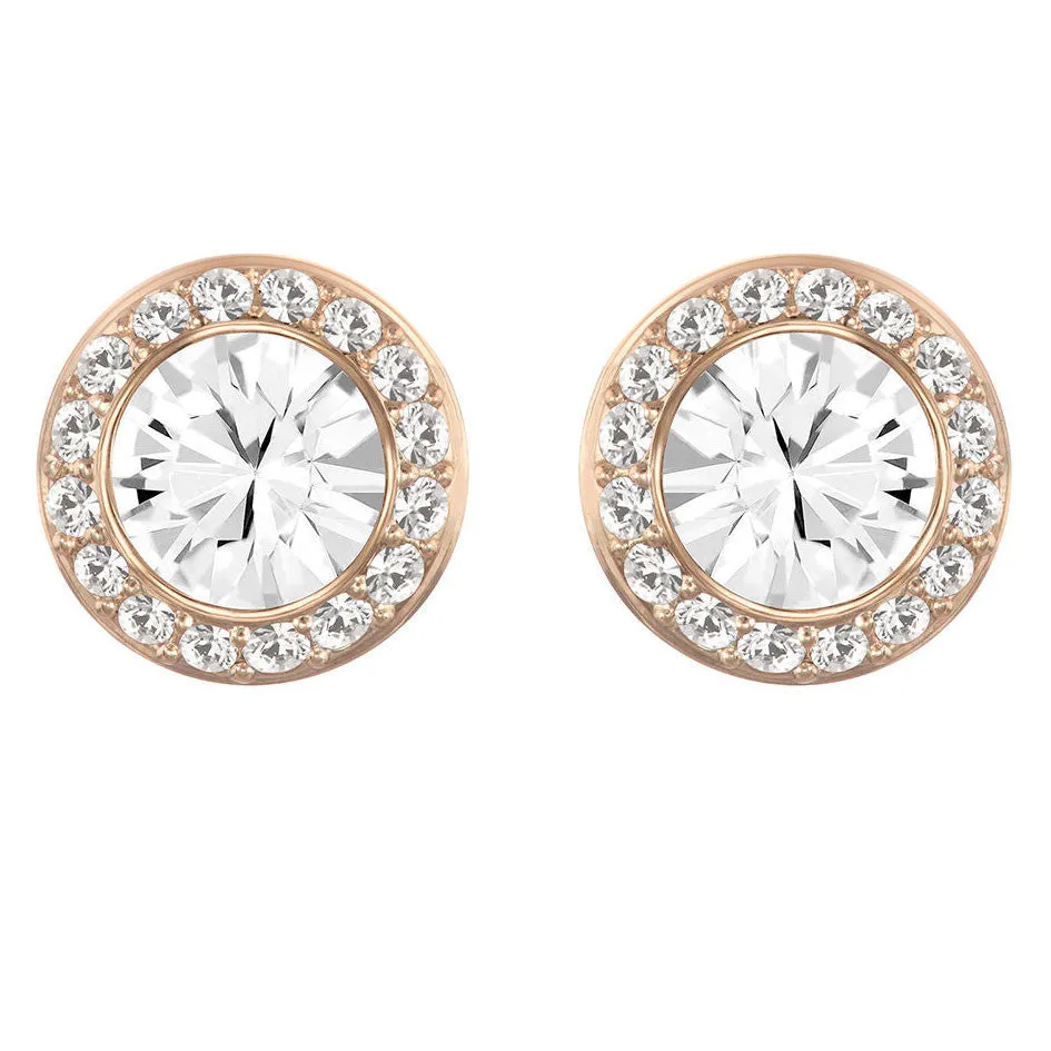 Swarovski Rose Gold White Crystal Angelic Stud Earrings