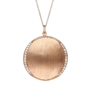 Sylva Rose Gold Plated Sterling Silver Disc Necklace