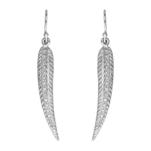 Sylva Sterling Silver Cubic Zirconia Feather Hook Earrings