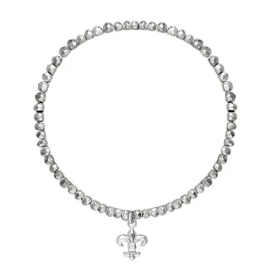Sylva Sterling Silver Cubic Zirconia Fleur Bead Bracelet