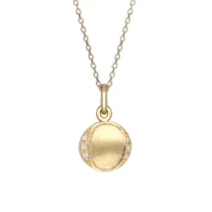 Sylva Yellow Gold Plated Sterling Silver Small Disc Necklace