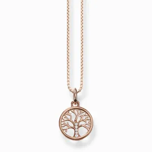 Thomas of Sabe Tree of Love Rose Gold Tone Necklace