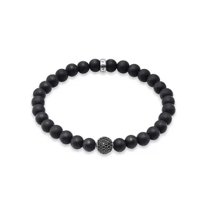 Thomas Sabo Blackened Obsidian Pav Bracelet