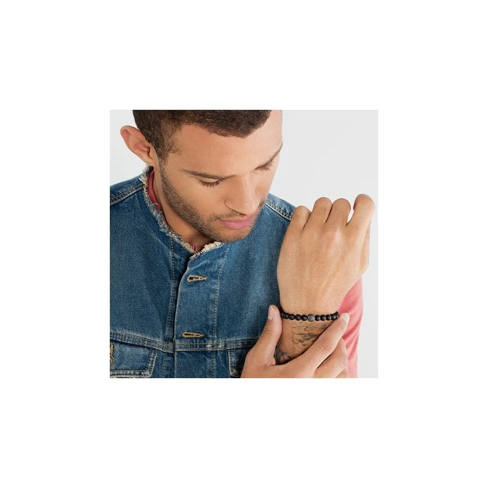 Thomas Sabo Blackened Obsidian Pav Bracelet