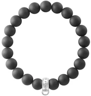 Thomas Sabo Bracelet Black Obsidian Silver 16.5cm D