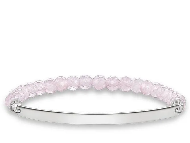 Thomas Sabo Bracelet Love Bridge Rose Quartz Silver 16cm