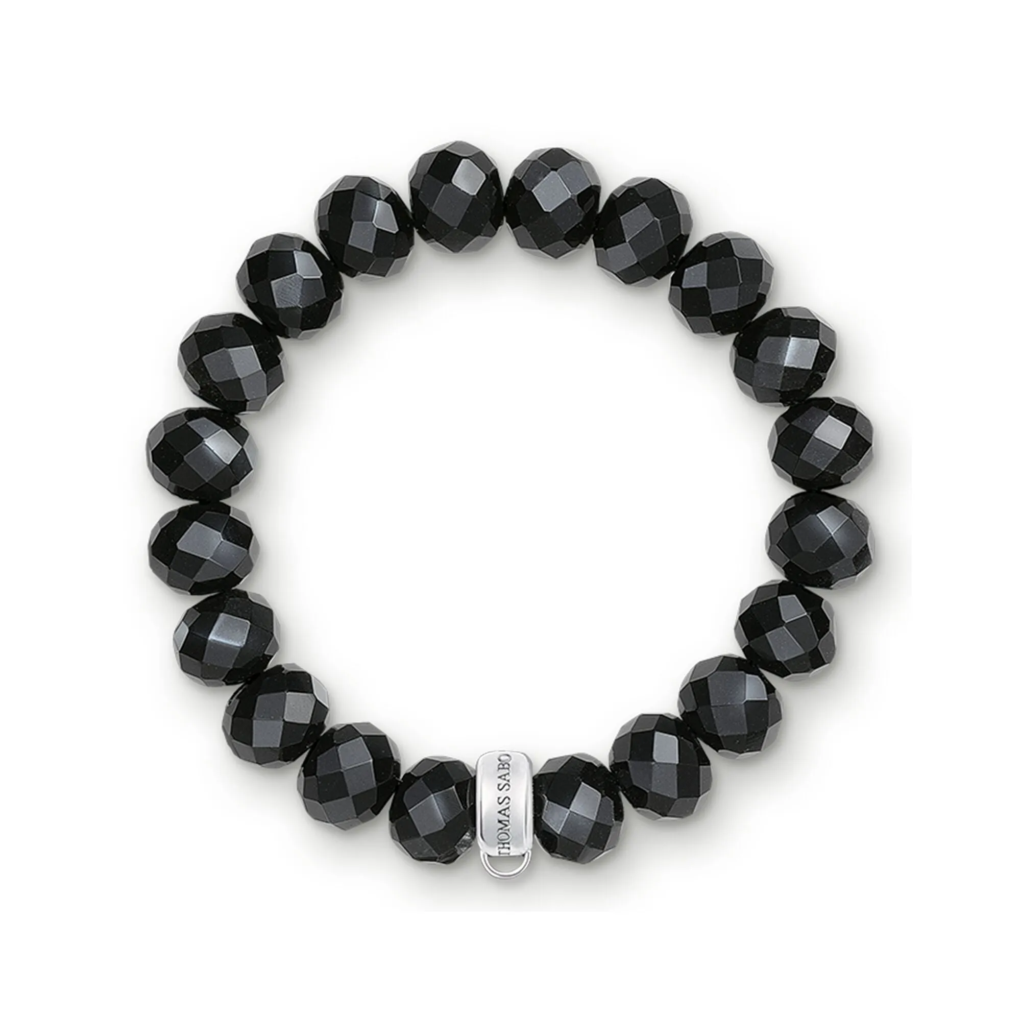 Thomas Sabo Charm Club Black Obsidian Beaded Charm Bracelet D