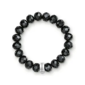 Thomas Sabo Charm Club Black Obsidian Beaded Charm Bracelet D