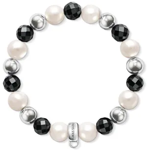 Thomas Sabo Charm Club Black Obsidian Silver Small Bracelet
