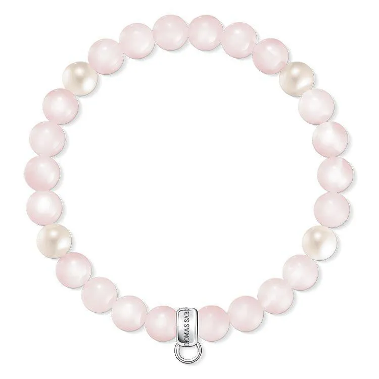 Thomas Sabo Charm Club Pink Quartz 18.5cm Bracelet