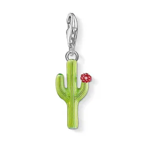 Thomas Sabo Charm Club Silver Green Cactus With Flower Charm D