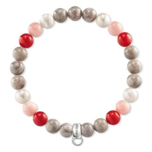 Thomas Sabo Charm Club Siver Pearl Coral Jasper 15.5cm Bracelet D