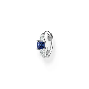 Thomas Sabo Charm Club Sterling Silver Blue Stone Hoop Earring