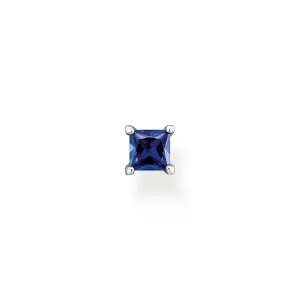 Thomas Sabo Charm Club Sterling Silver Blue Stone Single Ear Stud