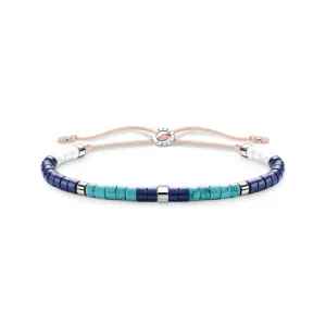 Thomas Sabo Charm Club Sterling Silver Blue Stones Bracelet