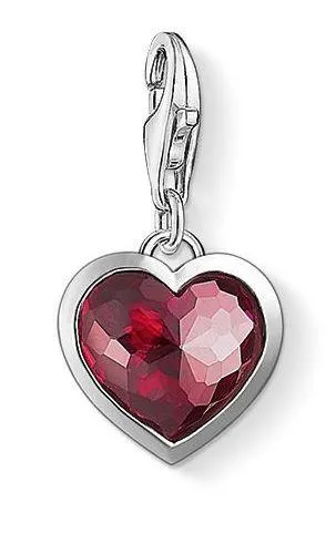 Thomas Sabo Charm Club Sterling Silver Corundum Red Heart Charm D