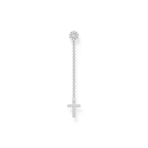 Thomas Sabo Charm Club Sterling Silver Cross Pendant Long Earring D