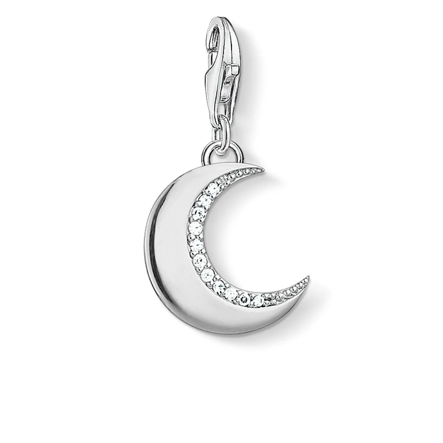 Thomas Sabo Charm Club Sterling Silver CZ Protective Moon Charm
