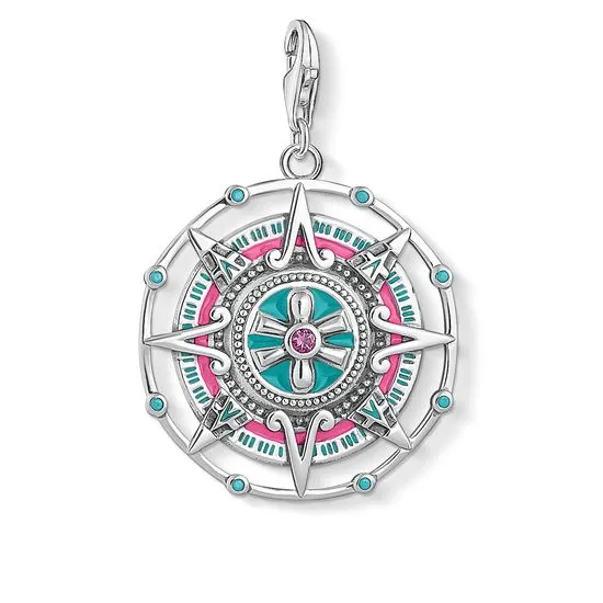 Thomas Sabo Charm Club Sterling Silver Enamel Mayan Calendar Charm