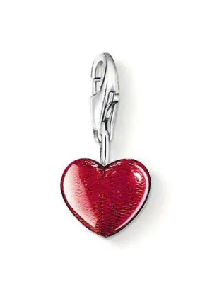 Thomas Sabo Charm Club Sterling Silver Enamel Red Heart Charm