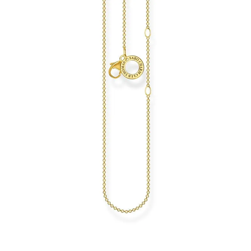 Thomas Sabo Charm Club Sterling Silver Gold Plated Charm Necklace