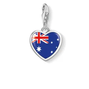 Thomas Sabo Charm Club Sterling Silver Heart Flag Australia Charm