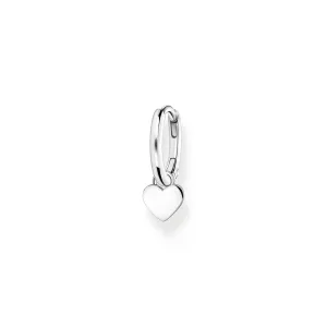 Thomas Sabo Charm Club Sterling Silver Heart Pendant Single Hoop Earring