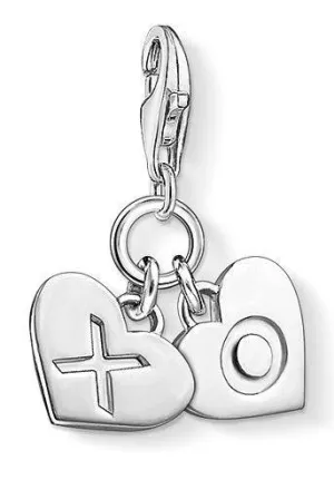Thomas Sabo Charm Club Sterling Silver Hearts Charm D