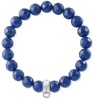 Thomas Sabo Charm Club Sterling Silver Lapis Lazuli 16.5cm Bracelet D