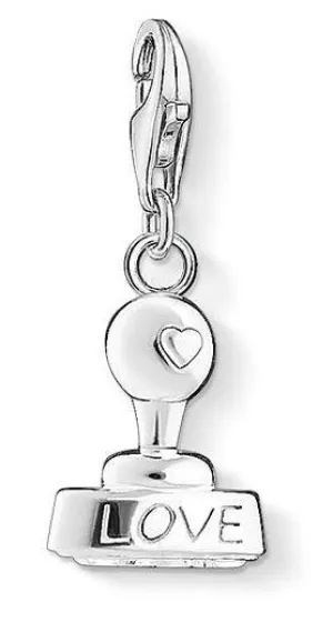 Thomas Sabo Charm Club Sterling Silver Love Stamp D