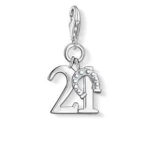 Thomas Sabo Charm Club Sterling Silver Lucky Number 21 Charm D